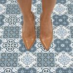FloorPops Myriad Blue Peel & Stick Tiles
