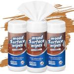 Threlaco Wood Surface Cleaning Wipes, 180 Count