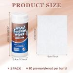 Threlaco Wood Surface Cleaning Wipes, 180 Count