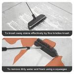 Heavy-Duty Floor Scrub Brush with Long Handle