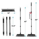 Heavy-Duty Floor Scrub Brush with Long Handle