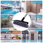 Heavy-Duty Floor Scrub Brush with Long Handle