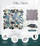 Aqua Teal Pebble Mosaic Tiles for Accent Walls