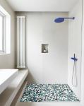 Aqua Teal Pebble Mosaic Tiles for Accent Walls