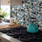 Aqua Teal Pebble Mosaic Tiles for Accent Walls