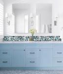 Aqua Teal Pebble Mosaic Tiles for Accent Walls
