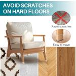 24 Silicone Felt Chair Leg Protectors for Floors