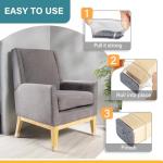 24 Silicone Felt Chair Leg Protectors for Floors