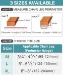 24 Silicone Felt Chair Leg Protectors for Floors
