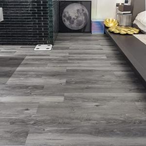 Grey Wood Grain Vinyl Flooring - 18 Planks