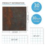 Art3d Peel and Stick Vinyl Floor Tiles - Rust Granite