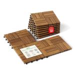 Interlocking Acacia Wood Deck Tiles - 10PCS
