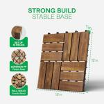 Interlocking Acacia Wood Deck Tiles - 10PCS