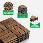 Interlocking Acacia Wood Deck Tiles - 10PCS