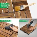 Interlocking Acacia Wood Deck Tiles - 10PCS