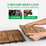 Interlocking Acacia Wood Deck Tiles - 10PCS