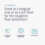1/4" Tough Rubber Flooring Roll - 4'x10' Gray