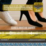 Premium Floor Underlayment with Moisture Barrier – 200 sq ft Roll, 3mm Thick – Quiets Foot Traffic Noise, Under Floor Insulation for Hardwood, Laminate, and Vinyl Plank Flooring, Gold
