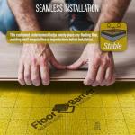 Premium Floor Underlayment with Moisture Barrier – 200 sq ft Roll, 3mm Thick – Quiets Foot Traffic Noise, Under Floor Insulation for Hardwood, Laminate, and Vinyl Plank Flooring, Gold