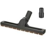 Portek 12" Horsehair Bristles Floor Brush Vacuum Attachment, 1 1/4" Hardfloor Head with 1 3/8"(35mm) Adapter, 2.5" Height/Soft Swivel Wheels Ideal for Hardwood Floor Cleaning