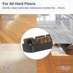 Portek 12" Horsehair Bristles Floor Brush Vacuum Attachment, 1 1/4" Hardfloor Head with 1 3/8"(35mm) Adapter, 2.5" Height/Soft Swivel Wheels Ideal for Hardwood Floor Cleaning