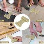 4 in 1Laminate Flooring Tool, Nylon Tapping Block Flooring Tool, Tapping Block for Vinyl Plank Flooring for Laminate Plank and Wood Flooring Installation, Inclined, Barb, U, V, L Slots