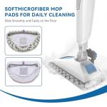 6-Pack Steam Mop Pads for Bissell Steam Cleaner, Washable Replacement Pads for Bissell Powerfresh Deluxe, Effective Cleaning on Hardwood/Tile/Ceramic/Marble for Maintenance/Deep &Quick Spot Cleaning