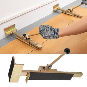 CARique 2 Pack Flooring Jacks with Protective Pads, Professional Hardwood Floor Jack Tool with Ratcheting Mechanism for Installing and Straightening Hardwood Floors, Deck Boards & Laminate Flooring