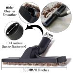2Pcs Upgraded Vacuum Floor Brush Universal Vacuum Hardwood Brush 1 1/4 inches Durable Vacuums Hard Floor Brushes Multi Vacuum Accessories with Horse Hair Soft Bristles Attachment for Shop Vac