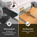 CARique 2 Pack Flooring Jacks with Protective Pads, Professional Hardwood Floor Jack Tool with Ratcheting Mechanism for Installing and Straightening Hardwood Floors, Deck Boards & Laminate Flooring