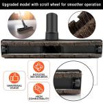 2Pcs Upgraded Vacuum Floor Brush Universal Vacuum Hardwood Brush 1 1/4 inches Durable Vacuums Hard Floor Brushes Multi Vacuum Accessories with Horse Hair Soft Bristles Attachment for Shop Vac