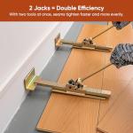 Flooring Jacks 2-Pack with Anti-Slip Pads, Hardwood Floor Jack, Laminate & Vinyl Plank, Floor Gap Fixer Tools Wood Heavy Furniture Installation and Maintenance, Deck Board Straightening
