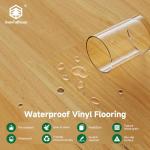 GreenFullHouse Peel and Stick Floor Tile Vinyl Wood Plank 36-Pack 54 Sq.Ft, Classic Oak, Rigid Surface Hard Core Easy DIY Self-Adhesive Flooring