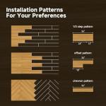 GreenFullHouse Peel and Stick Floor Tile Vinyl Wood Plank 36-Pack 54 Sq.Ft, Classic Oak, Rigid Surface Hard Core Easy DIY Self-Adhesive Flooring