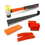 ECUTERS Laminate Flooring Tools Wood Flooring Installation Kit, Vinyl Flooring Tools with 40 Pieces Spacers and Mallet, Heavy Duty Pull Bar, Tapping Block (43-Pull Bar)