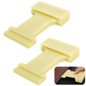 Yesland 2 Pack 4 in 1 Laminate Flooring Tools, Wood Floor Composite Board Laminate Installation Tool, Wood Floor Installation Tapping Block (Large) (Inclined Slot, Barb Slot U, V Slot, L Slot)