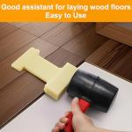 Yesland 2 Pack 4 in 1 Laminate Flooring Tools, Wood Floor Composite Board Laminate Installation Tool, Wood Floor Installation Tapping Block (Large) (Inclined Slot, Barb Slot U, V Slot, L Slot)