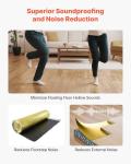 VEVOR Floor Underlayment 200 sq. ft/Roll, 3-in-1 3 mm Thick Flooring Padding with Tape & Vapor Barrier, Heavy Duty EPE Foam with Gold PE, Soundproofing and Noise Reduction, for Laminate Wood Floors