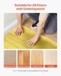 VEVOR Floor Underlayment 200 sq. ft/Roll, 3-in-1 3 mm Thick Flooring Padding with Tape & Vapor Barrier, Heavy Duty EPE Foam with Gold PE, Soundproofing and Noise Reduction, for Laminate Wood Floors