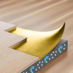 VEVOR Floor Underlayment 200 sq. ft/Roll, 3-in-1 3 mm Thick Flooring Padding with Tape & Vapor Barrier, Heavy Duty EPE Foam with Gold PE, Soundproofing and Noise Reduction, for Laminate Wood Floors