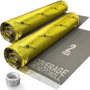 Floor Underlayment with Moisture Barrier - 2 Pack