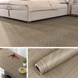 Herringbone Peel and Stick Vinyl Flooring Roll