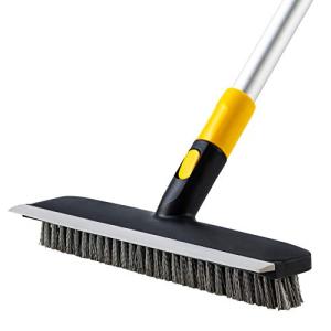 Yocada 2-in-1 Telescopic Floor Scrub Brush
