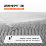 VEVOR 3mm Diamond-Plate Rubber Garage Floor Mat