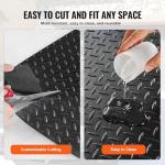 VEVOR 3mm Diamond-Plate Rubber Garage Floor Mat
