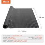 VEVOR 3mm Diamond-Plate Rubber Garage Floor Mat