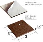 X-PROTECTOR 3" Felt Pads for Furniture Protection