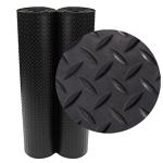 Diamond-Plate Rubber Flooring Rolls - 3mm Black