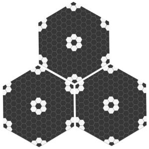 Peel and Stick Hexagon Vinyl Floor Tiles - 20 Sheets