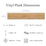 Mysflosy Waterproof Peel & Stick Vinyl Tile 36-Pack